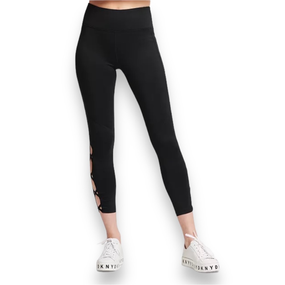 DKNY Sport Crisscross Cutout Ankle Leggings